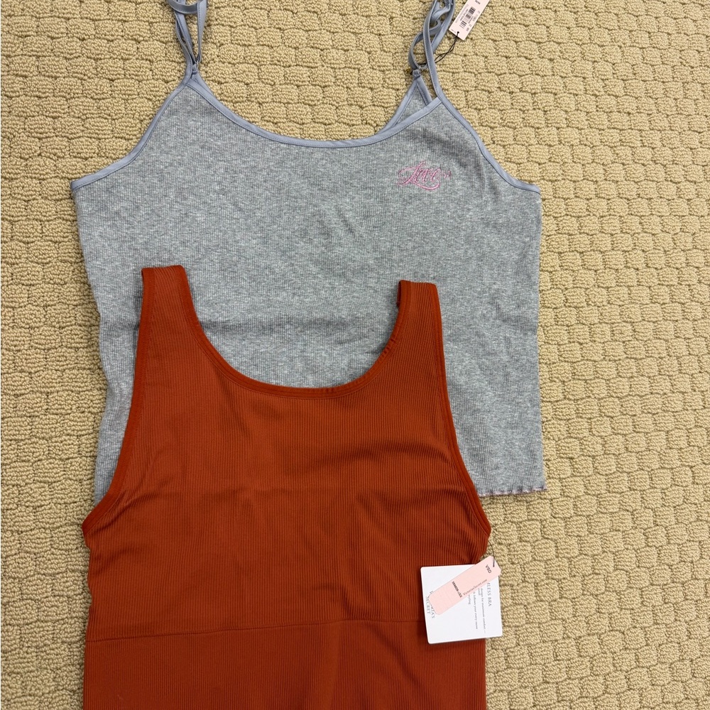 Victoria's Secret Gray and Brown Camisoles